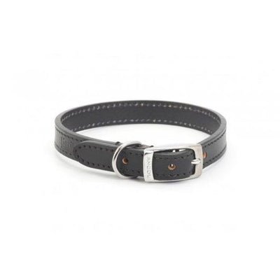 Ancol Heritage Leather Collar Black 25mm X45-54cm Sz 6